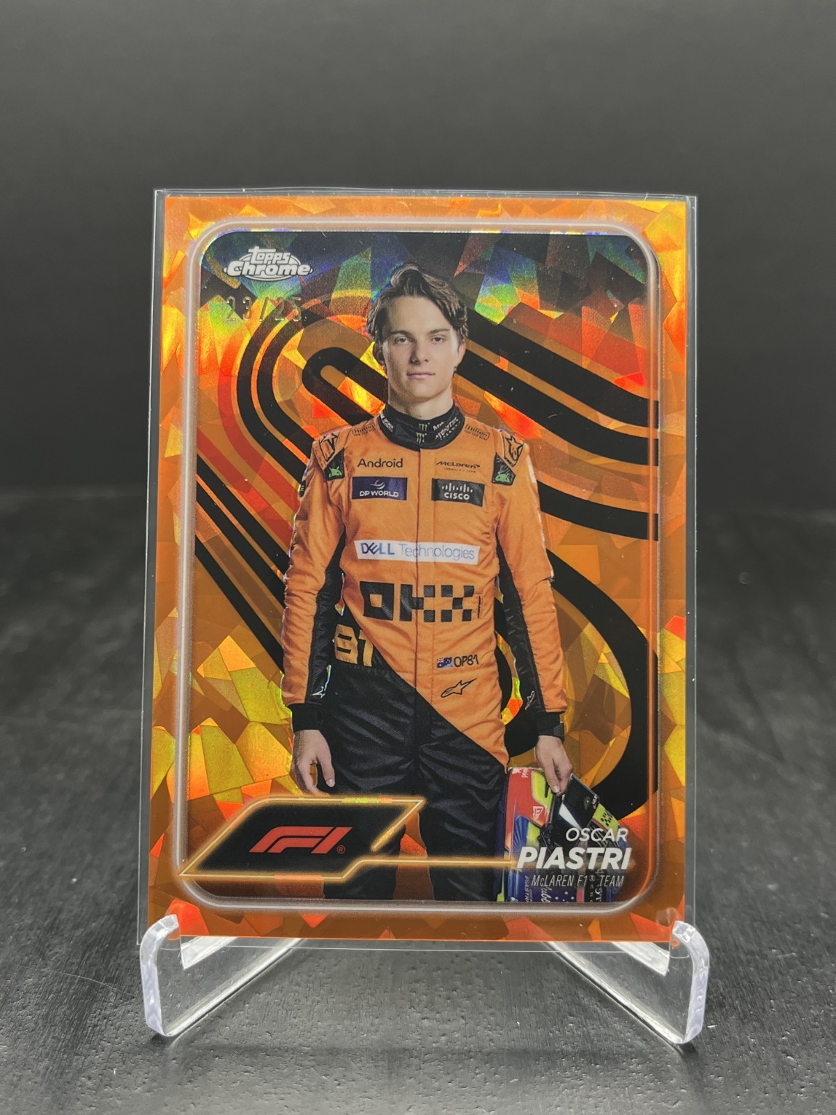2024 Topps Chrome Sapphire Formula 1 F1 Oscar Piastri Portrait Orange 23/25 #8