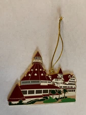 Rare Hotel Del Coronado Metal Holiday Christmas Ornament San Diego California