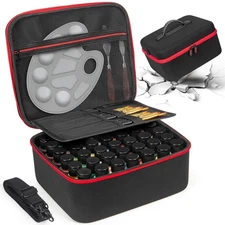 Acrylic Paint Organizer for 2 fl oz Bottles Case for Apple Barrel/FolkArt/HissiC