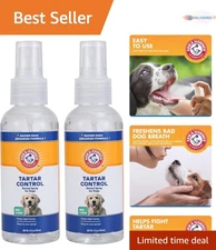 Dog Dental Spray Tartar Control Mint Flavor 4oz Pack of 2 Freshens Breath