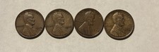 Us Coins 1936-p 1937-p1 938-p 1939-p 4lincoln Cents Circulated