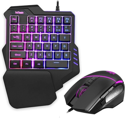 RedThunder Gaming Tastatur Maus Set RGB Beleuchtung 35 Tasten 6400