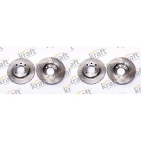 2X Kraft Bremsscheiben 232Mm Voll Hinten Passend FüR Seat Arosa Cordoba Ibiza VW