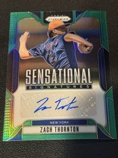 Zach Thornton 2025 Panini Prizm Baseball Sensational Signatures Green Prizm Auto