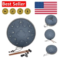 Steel Tongue Drum - 13 Inches 15 Notes Tongue Drum