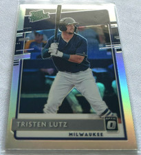 2020 Donruss Optic Baseball Tristen Lutz Milwaukee Brewers Holo Silver Prizm