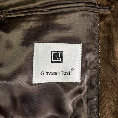Giovanni Testi Men 46R Blazer Embroidered Floral Jewel Accent Cocktails Jacket - Picture 8 of 14