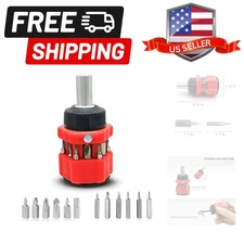 13-in-1 Multifunction Mini Combination Ratchet Screwdriver, Multi-Bit. Outdoo...