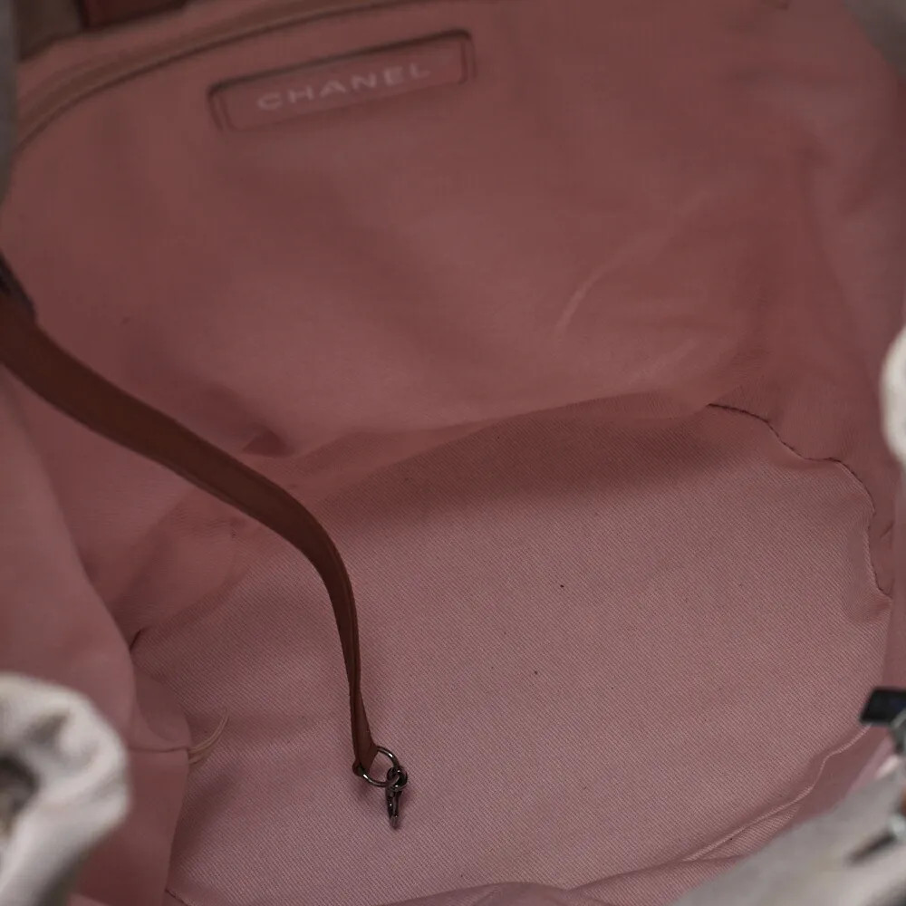 Chanel Sequined Drawstring Backpack With Striped … - image 9