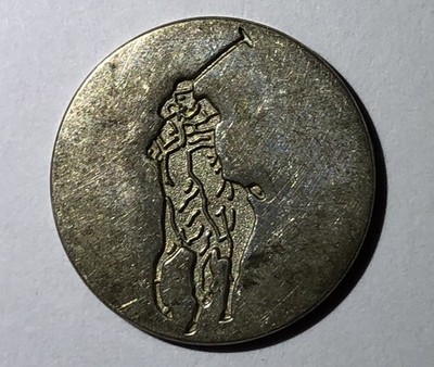 VTG STERLING SILVER Polo Ralph Lauren Golf Ball Marker RARE