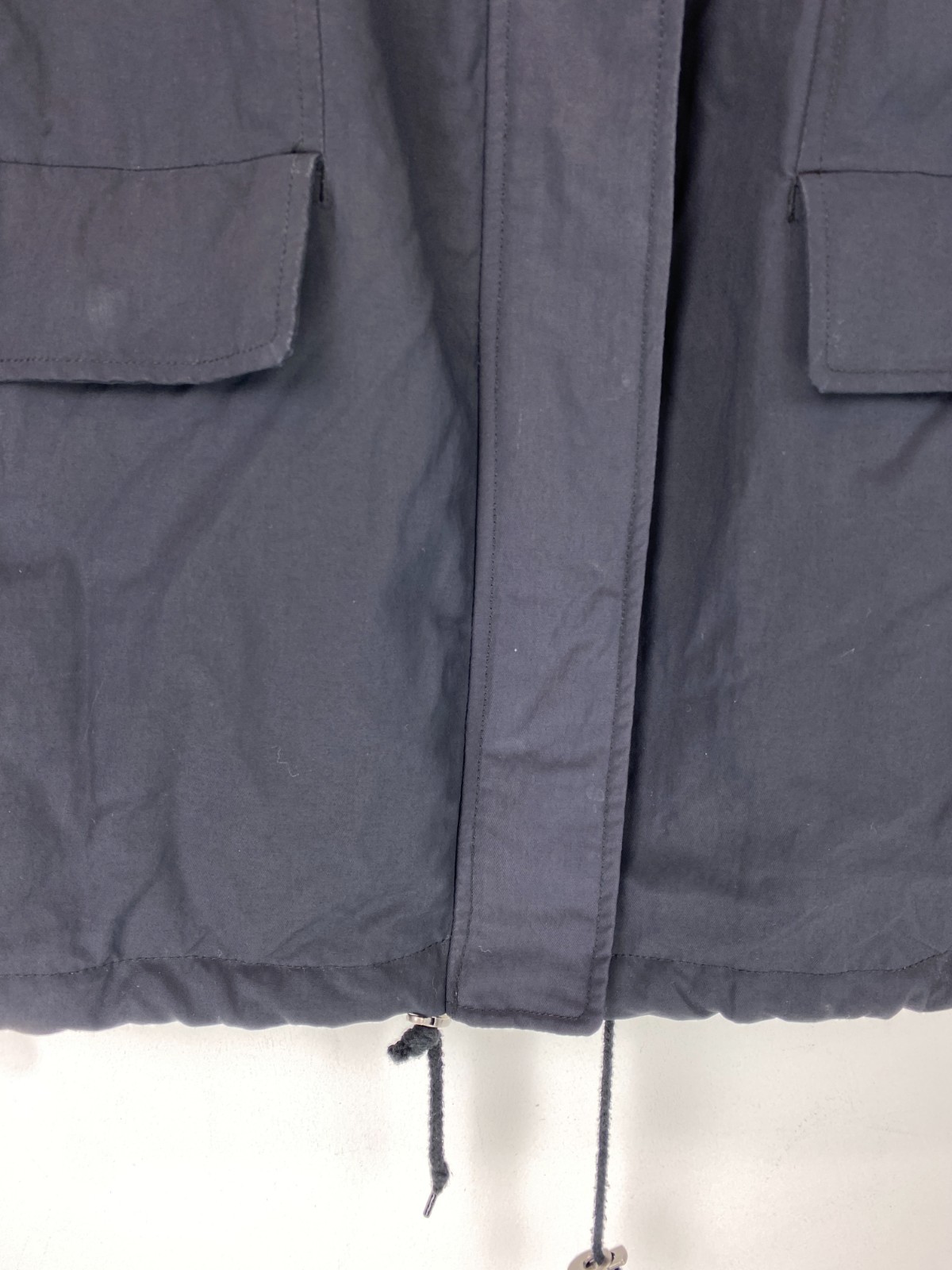 Fat Face Black Solid Jacket Parka Zip Drawstring … - image 3