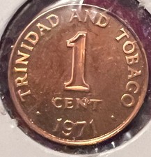 1971 Trinidad & Tobago 1 Cent Proof Coin 12,000 Mintage