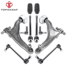 Suspension Kit Lower Control Arm Sway Bar Link Tie Rod Boot for 2010-2016 SRX