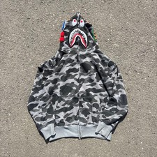 A BATHING APE 90s Original Shark Hoodie Camouflage M Used in Japan