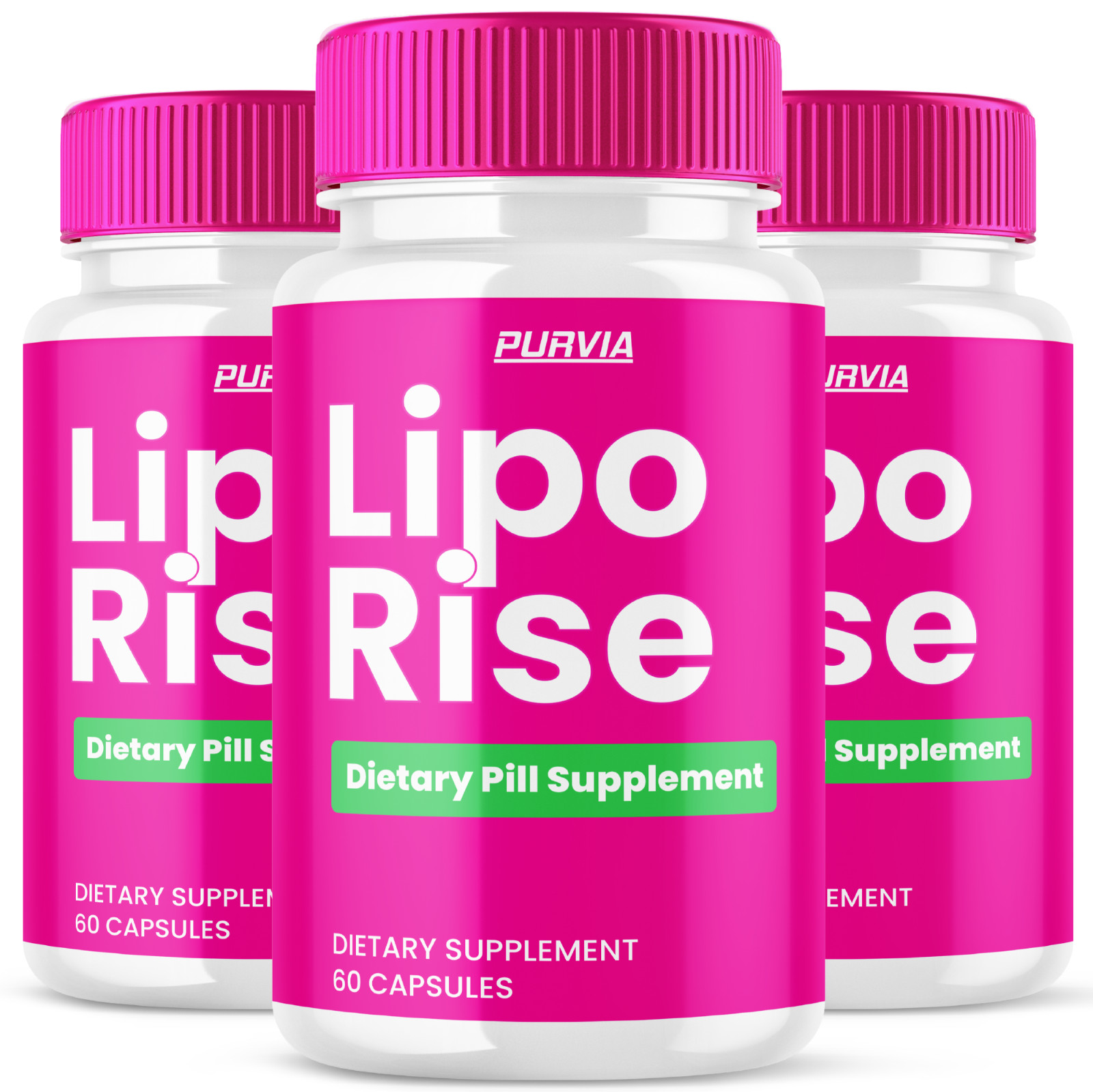 (3 Pack) Lipo Rise Capsules LipoRise Weight Loss Pills Healthy Digestion (180ct)