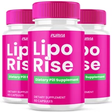 (3 Pack) Lipo Rise Capsules LipoRise Weight Loss Pills Healthy Digestion (180ct)