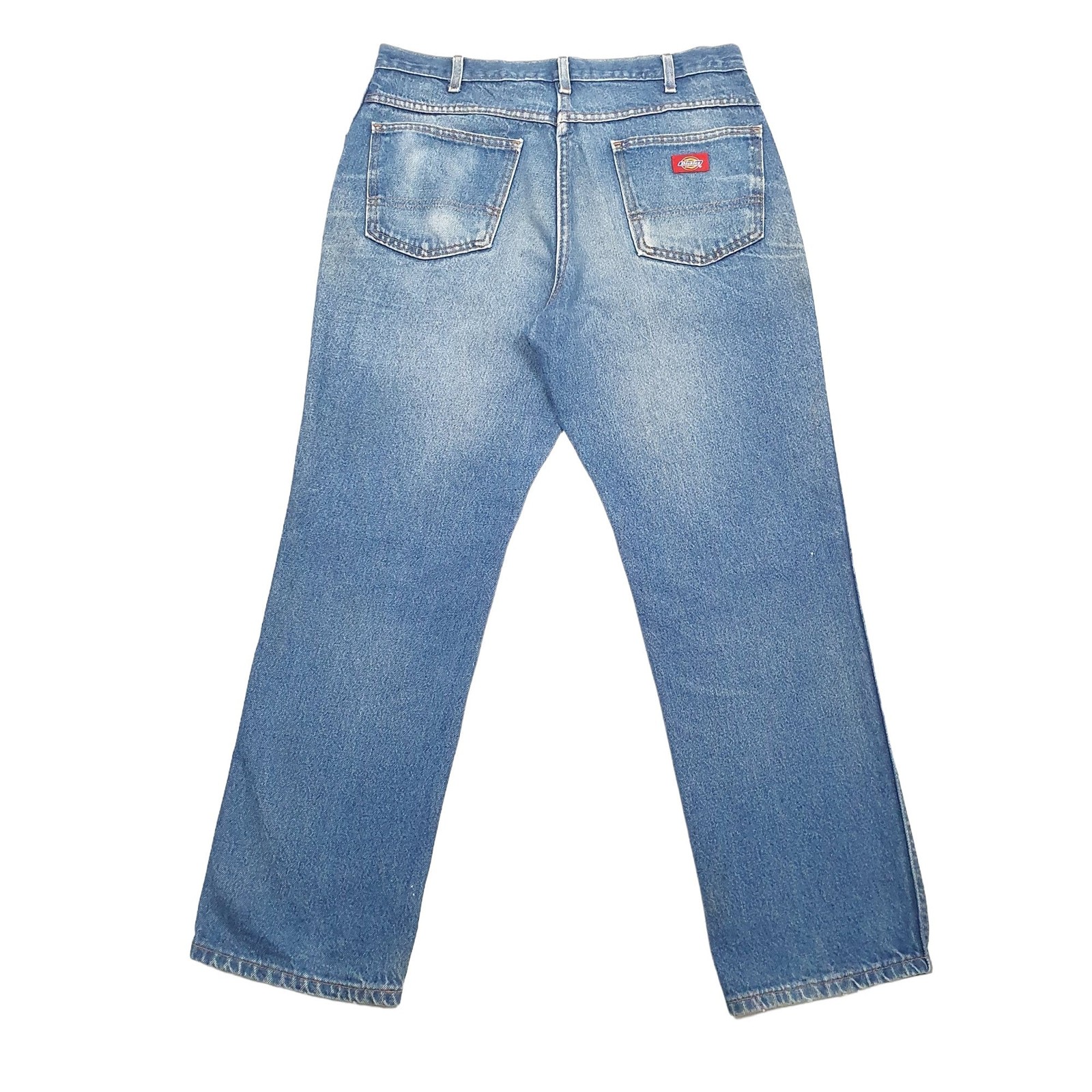 Mens DICKIES Regular Regular Fit Blue Denim Jeans Trousers W35 L30 image 3