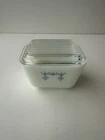 Pyrex Vintage Lidded 3.5 X 4.5 Inch Dish Snowflake Garland