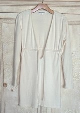 Reformation Karah Keyhole Mini Knit Dress Front Tie Ivory Size Small NWT