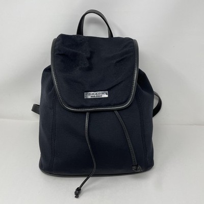 Coach Backpack Womens Black Drawstring Flap School Travel