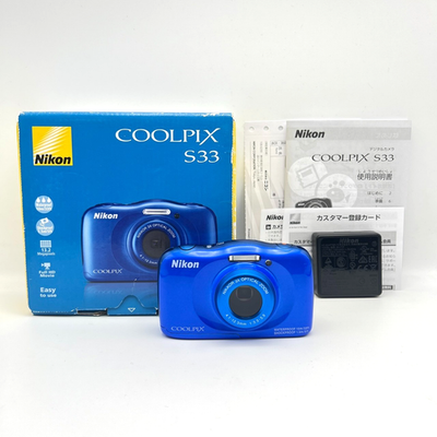 Nikon COOLPIX S33青 コンパクトデジタルカメラ Amazon.com : Nikon COOLPIX S33 Waterproof Digital Camera (Blue