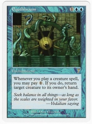 Equilibrium 2001 MTG Core Set 7th Edition Blue Rare Enchantment NM AZ1