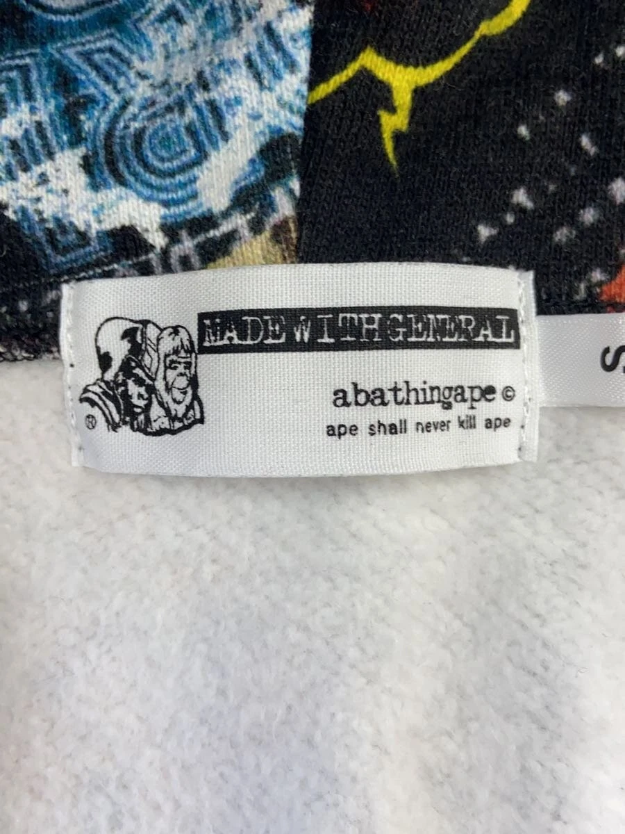 A BATHING APE (BAPE) Felpa con cappuccio e zip BAPE A Bathing Ape S multicolore cotone modello all over #ED AZA