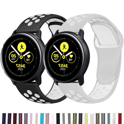 For Samsung Galaxy Watch Active 2 40mm 44mm Silicone Sport Band Soft Watch Strap