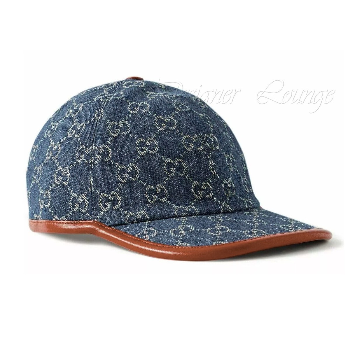 Gucci★素敵！GG Logo Leather Baseball Cap Authentic Unisex Gucci GG Supreme Embossed Leather Baseball