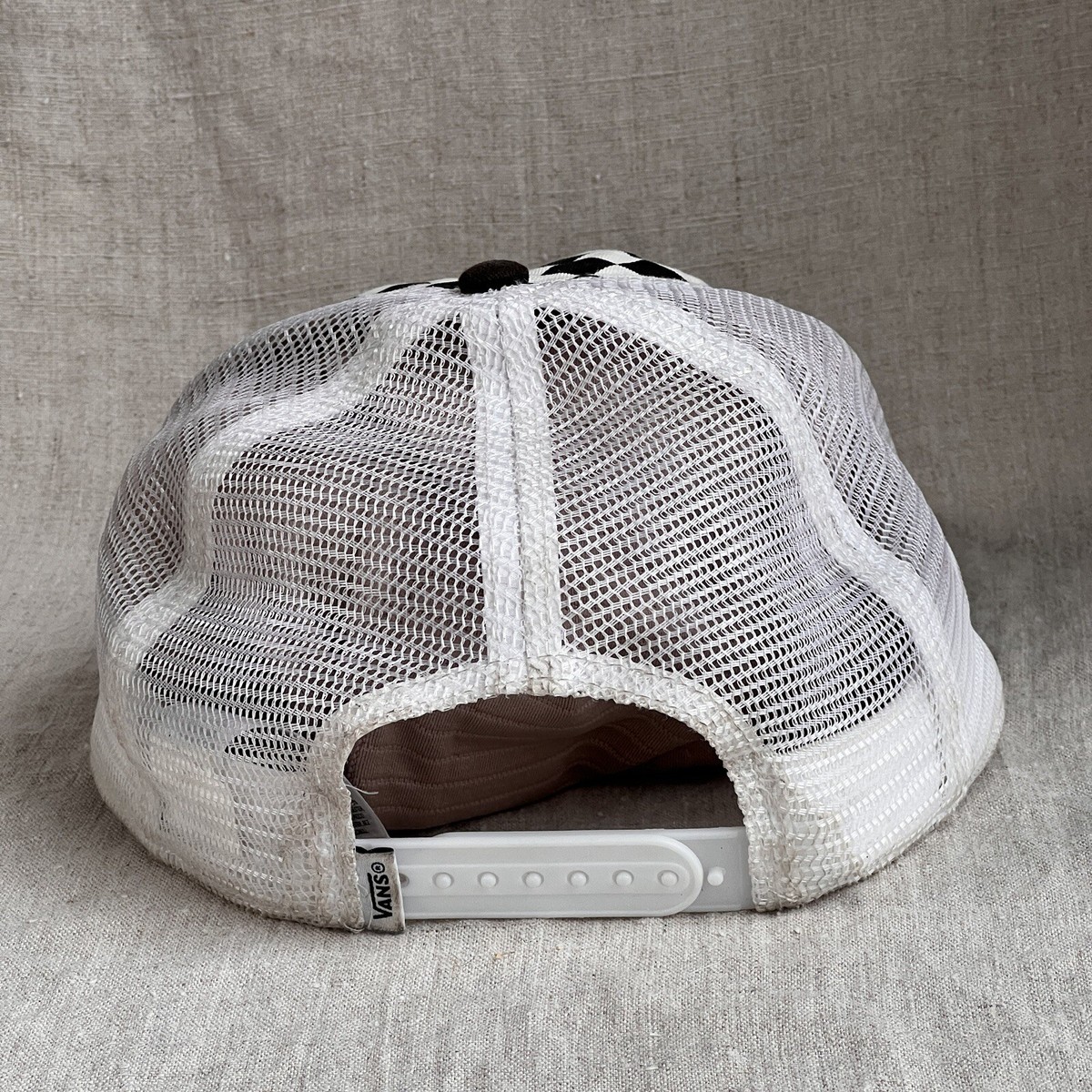 Vans Since 1966 Black White Checkered Snap Back Hat | eBay