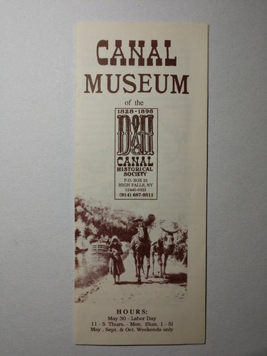 Brochure vintage D&H Delaware & Hudson Canal Museum con mappa - non datata - Foto 2 di 10