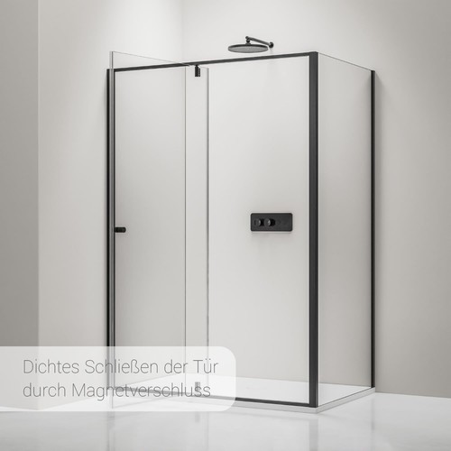 Duschkabine Eckdusche mit Drehtür NT606 FLEX Nano Klarglas Profilfarbe wählbar - Bild 17 von 27