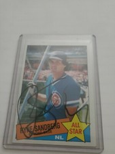 1985 TOPPS ALL-STAR # 713 RYNE SANDBERG AUTOGRAPHED CHICAGO CUBS 