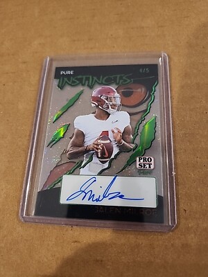Jalen Milroe 2024 Pro Set Pure Pure Instincts SSP 4/5 Alabama Crimson Tide Green