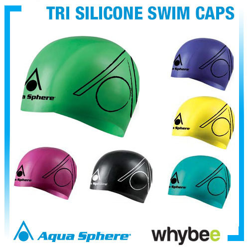 AQUA SPHERE TRI SILICONE SWIMMING CAPS 