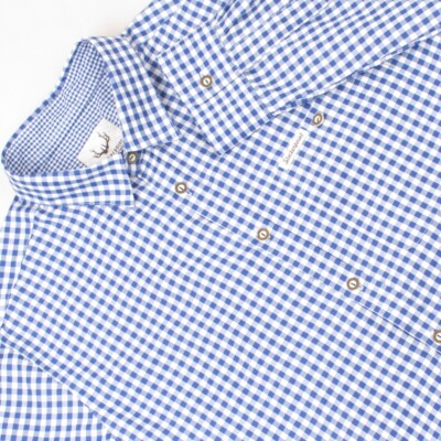 STOCKERPOINT Comfort Fit Men's Blue Check Shirt Long Sleeve Regular Fit L