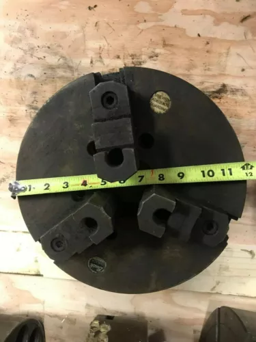 Buck Chuck 12" 3 Jaw Scroll Plain Back 3" Spindle Bore 2 Piece Jaws