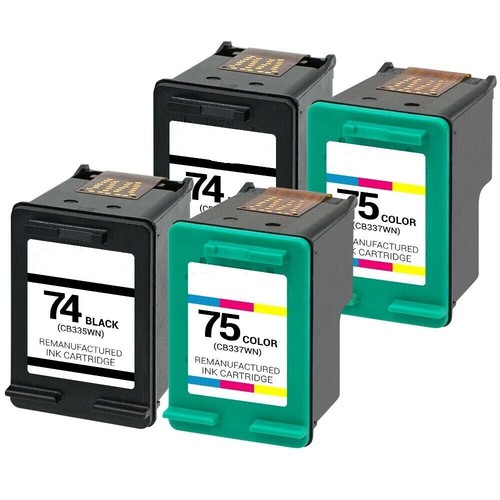4pk 74 75 Cartridges for HP Photosmart 