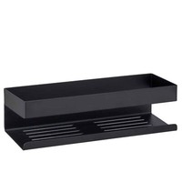 Wenko Turbo-Loc Wandablage Genova 30Cm Edelstahl Schwarz