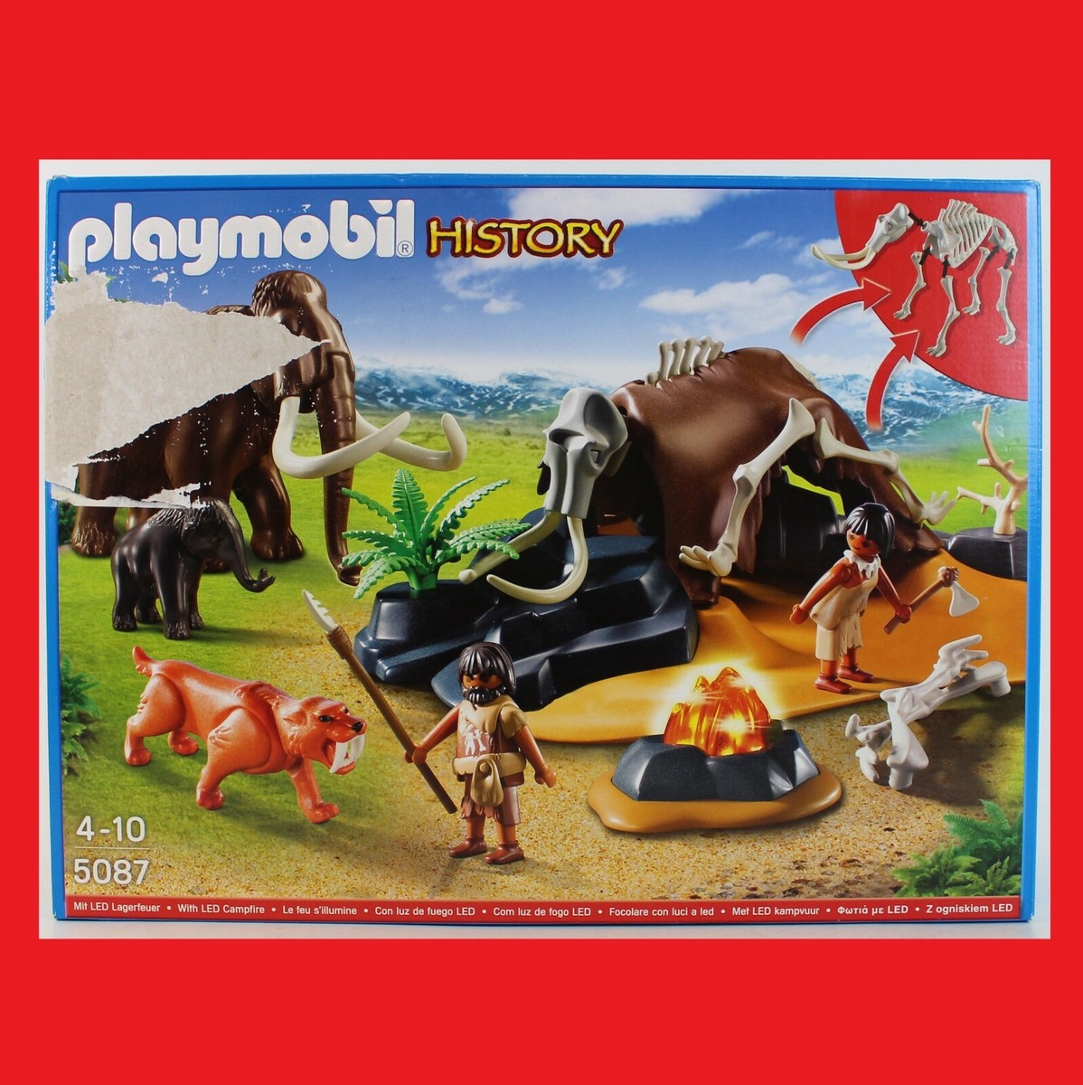 Playmobil 5087 Préhistoire - Personnage Avec Peau De Mammouth - Bon état