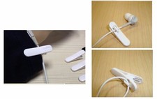 1X MINI CLIP MICROPHONE EARPHONES HEADPHONES iPhone Smartphone Cell Phone Cable Clamp