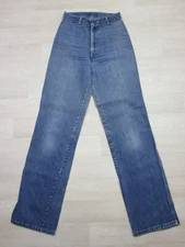 Vintage 1970's H.I.S Jeans Woman's Sz. 25 Wide Leg Boho Distressed High Rise