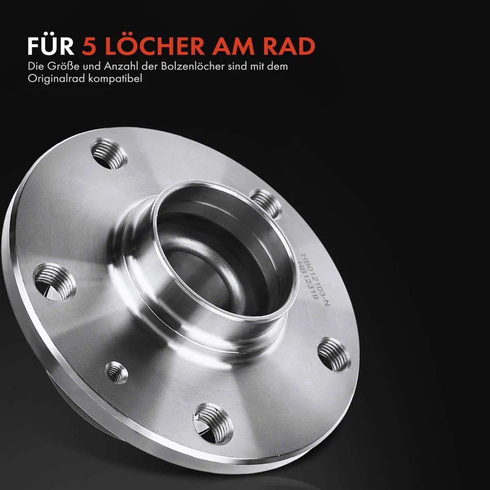 2x Radnabe Radlagersatz Hinten mit ABS für Audi A3 8P1 VW Golf 5 AJ5 Seat Skoda - Bild 4 von 4