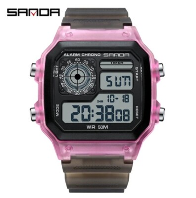 *  SANDA Armbanduhr Damen Herren Sport Watch Digital Fitness Wasserdicht 5ATM 