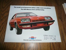 1975 Chevrolet Monza 22 Sales Brochure - Vintage