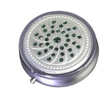 Emerald Gems Small Daily Medication Pill Box Organizer Case for Pocket Purse