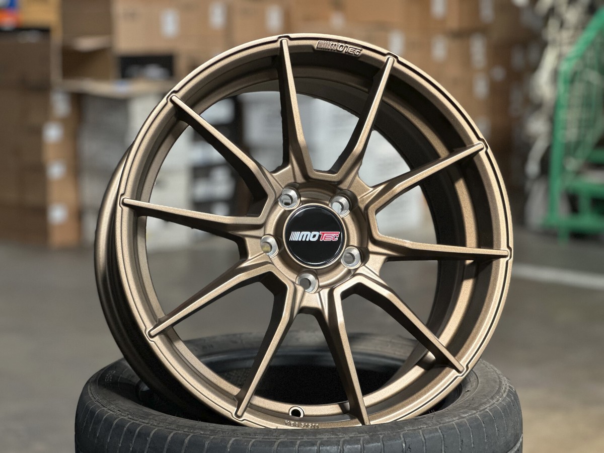New 18x8J 5x112 MOTEC ULTRALIGHT MCR2 (4 Wheel) BRONZE Fit