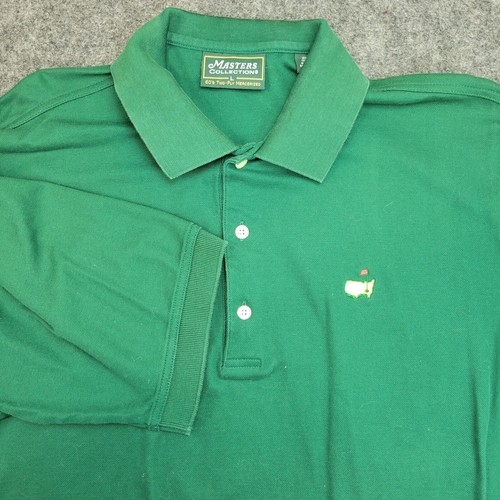 Masters Agusta Mens Polo Large Green Preppy Golf PGA Outdoor Pique - Picture 4 of 10