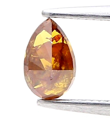 Birne Kostüm Lose Natürlicher Diamant 0.51tcw Rot Brown Mix Brilliant Schliff