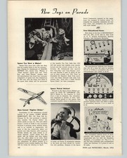 1953 PAPER AD Article Esquire Flash Gordon Space Toys Outfit Toy Of Tomorrow